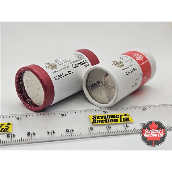 Canada Fifty Cent ROLL 2017 (2) (Special Wrap Rolls)