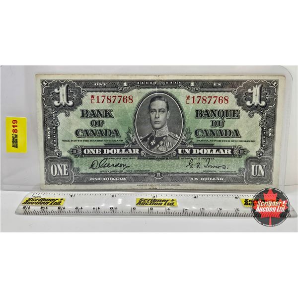 Bank of Canada $1 Bill 1937 : Gordon/Towers #WL1787768
