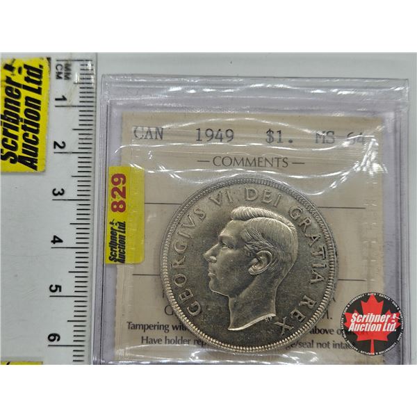Canada Dollar 1949 (ICCS Cert : MS-64)