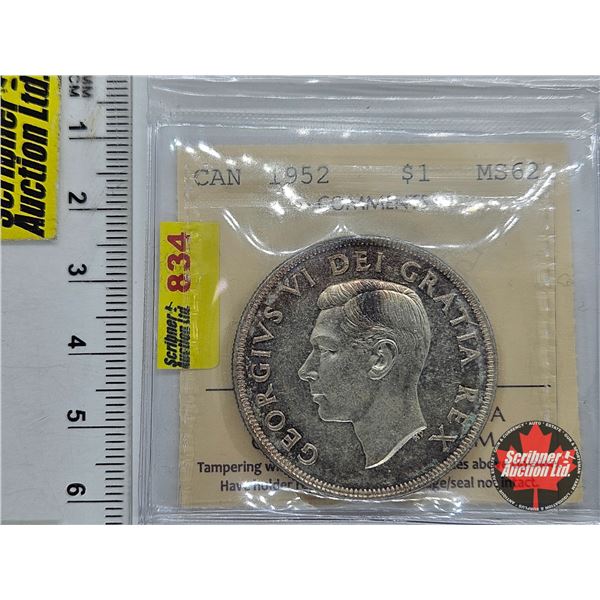 Canada Dollar 1952 (ICCS Cert : MS62 : NWL)