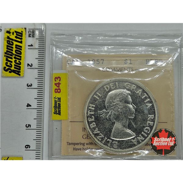 Canada Dollar 1957 (ICCS Cert : PL65)