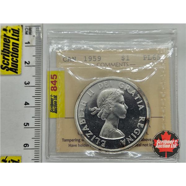 Canada Dollar 1959 (ICCS Cert : PL65 : Cameo)