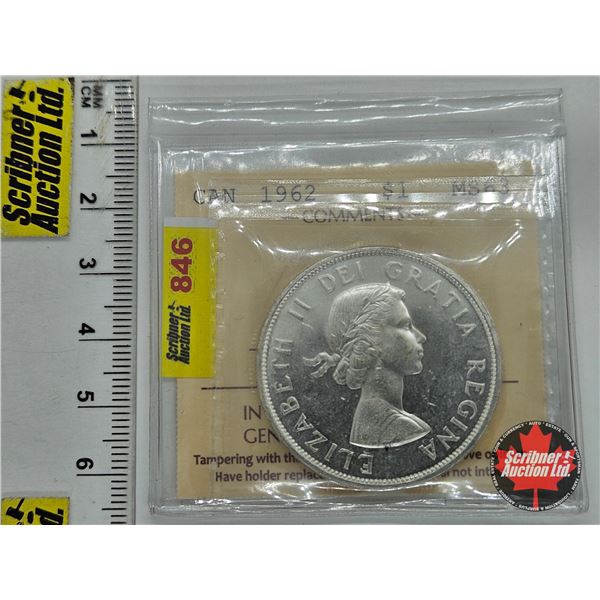 Canada Dollar 1962 (ICCS Cert : MS63)