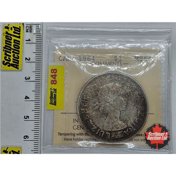 Canada Dollar 1964 (ICCS Cert : MS64)