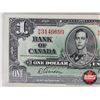 Image 3 : Bank of Canada $1 Bill 1937 : Gordon/Towers #NM3149699 (Legacy Cert : Choice About New 58PPQ)