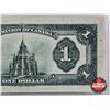 Image 6 : Dominion of Canada $1 Bill 1923 "Horse Blanket" : Hyndman/Saunders (Black Seal)