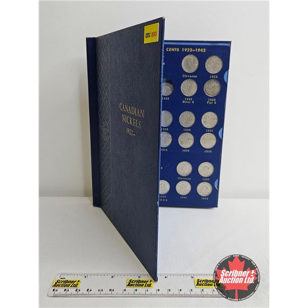 Canada Nickel Collection in Whitman Collector Folder (52 Coins) : 1922 - 1967 (all but 1925)