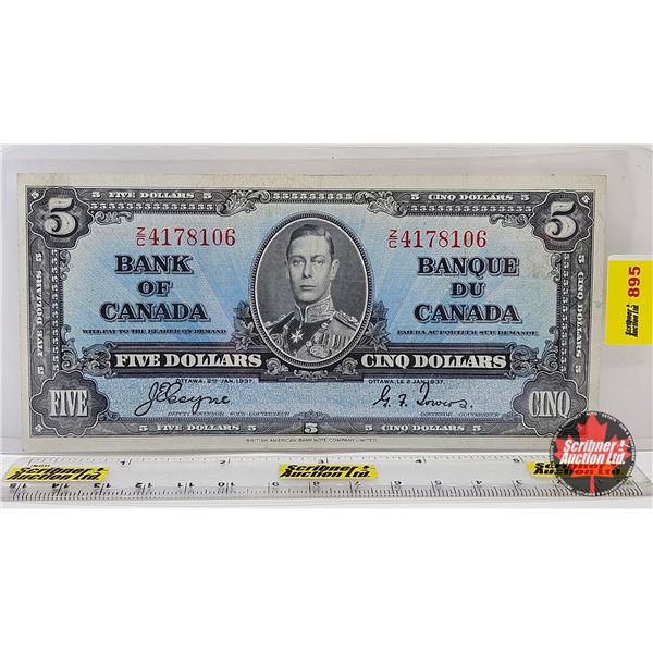 Bank of Canada $5 Bill 1937 : Coyne/Towers #ZC4178106