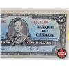 Image 3 : Bank of Canada $5 Bill 1937 : Coyne/Towers #ZC4178106