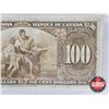 Image 8 : Bank of Canada $100 Bill 1937 : Gordon/Towers #BJ1204509 (BCS Cert: Very Fine 35)