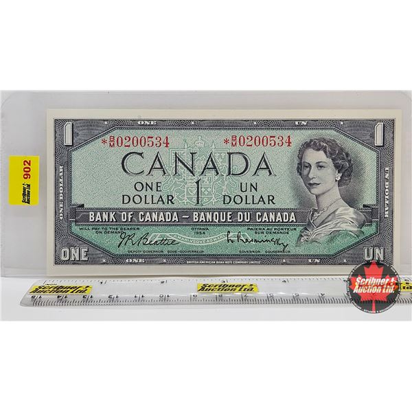 Canada $1 Bill 1954 *Replacement : Beattie/Rasminsky # *BM0200534