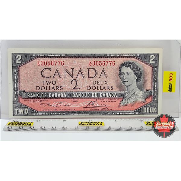 Canada $2 Bill 1954 : Lawson/Bouey #VG3056776