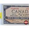 Image 2 : Canada $50 Bill 1954 : Beattie/Rasminsky #BH5106184
