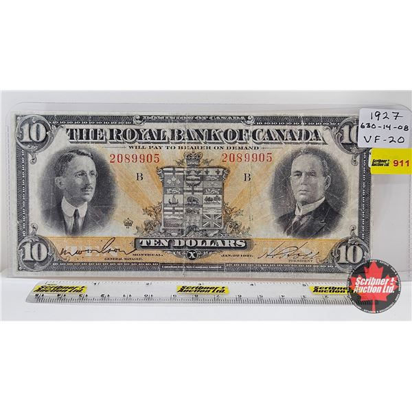 The Royal Bank of Canada $10 Bill 1927 : Wilson/Holt #2089905