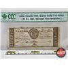 Image 2 : Fractional Currency : Upper Canada Quarter Dollar / 15 Pence Bank Note 1839 : W & J Bell, Merchant N