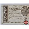 Image 3 : Fractional Currency : Upper Canada Quarter Dollar / 15 Pence Bank Note 1839 : W & J Bell, Merchant N