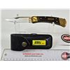 Image 1 : Buck 50th Anniversary Folding Knife c/w Leather Sheath