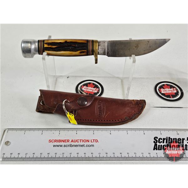 Marble's Fixed Blade Hunting Knife c/w Leather Sheath