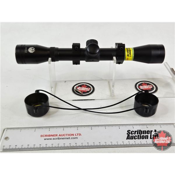 Ruger 4 x 32 Scope c/w Mounting Rings & Lens Caps