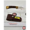 Image 1 : Buck 112 Folding Knife c/w Leather Sheath