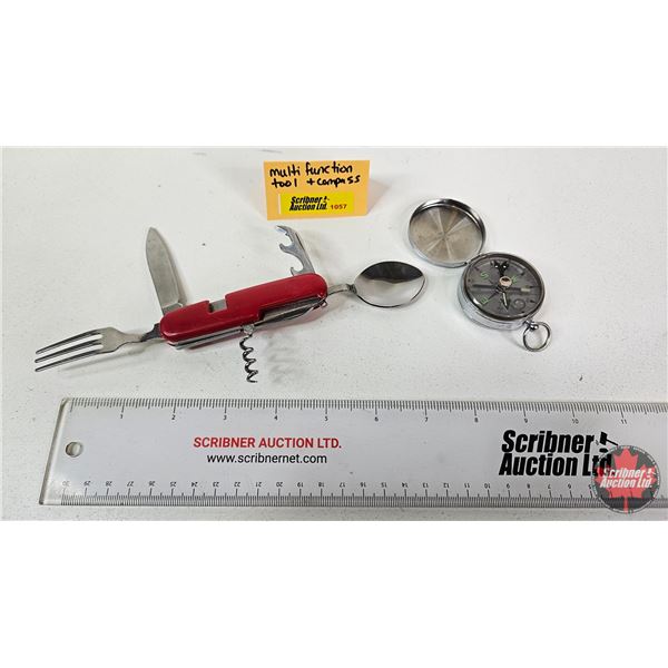 Walk Long Multifunction Camping Tool & Pocket Compass