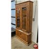 Image 3 : Wooden 12-Gun Cabinet with Glass Doors & Lower Storage
