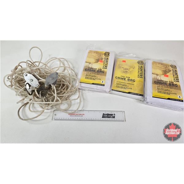 Hunters Specialties Game Bags & Rope Pulley Hoist