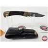 Image 4 : 2 Folding Knives c/w Leather Sheaths - Imperial & Frontier