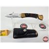 Image 6 : 2 Folding Knives c/w Leather Sheaths - Imperial & Frontier
