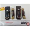Image 8 : 2 Folding Knives c/w Leather Sheaths - Imperial & Frontier