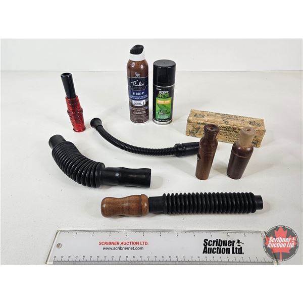 Assorted Game Calls & Hunting Scent Attractants