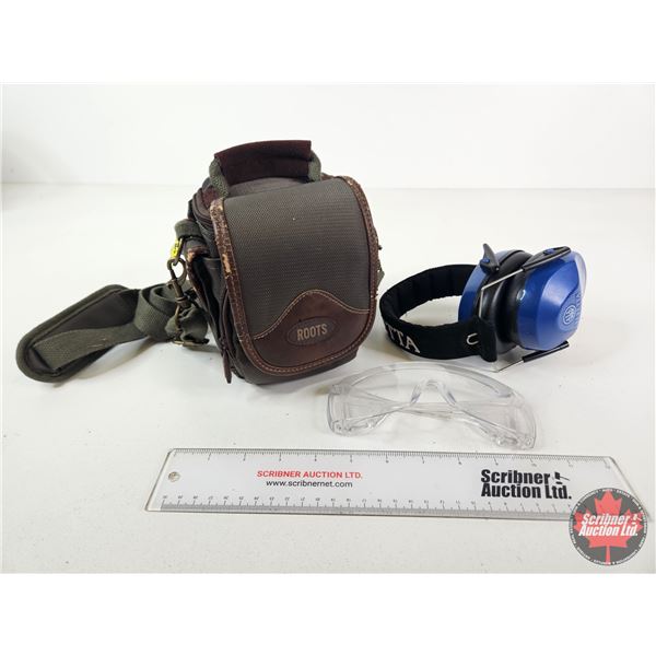Beretta Prevail Hearing Protection Earmuffs, Safety Glasses & Roots Carry Bag