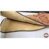Image 3 : 2 Saddle Rifle Scabbards - Tooled Leather & Black Fabric