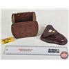 Image 1 : Leather Flap Holster & Hunter Hand-Carved Leather Shotgun Shell Box Holder