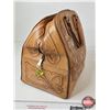 Image 6 : Assorted Cattle Horns & Tooled Leather Bag