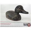 Image 4 : Wooden Duck Decoy (Consignor Tag: Working Blue Bill, Tack Eyes, c. 1920s)