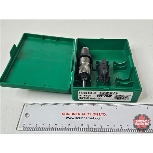 RCBS .30-06 Full-Length Sizing Die & Chamfer/Deburring Tool c/w Case
