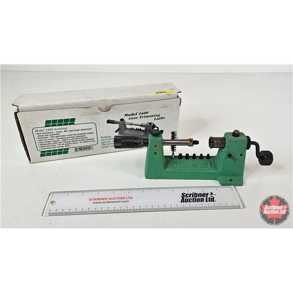 Redding Model 2400 Case Trimming Lathe c/w Pilots, Brush & Box