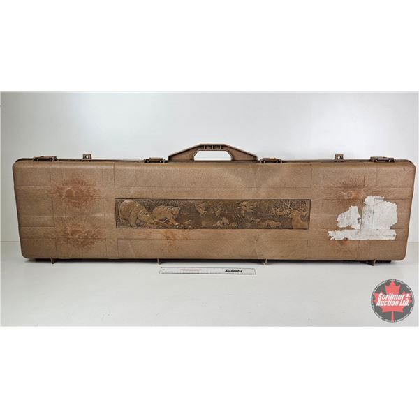 Contico Brown Hard Shell Gun Case with Wildlife Scene