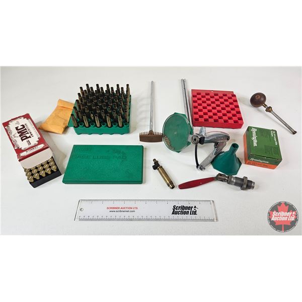 Assorted Reloading Tools & Components c/w RCBS Hand Priming Tool