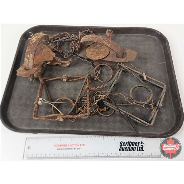 4 Assorted Traps : 2 Leghold & 2 Conibear-Style