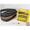 Image 1 : 3 Horse Collars, Assorted Stirrups, Horseshoes & 2 Wooden Pulleys