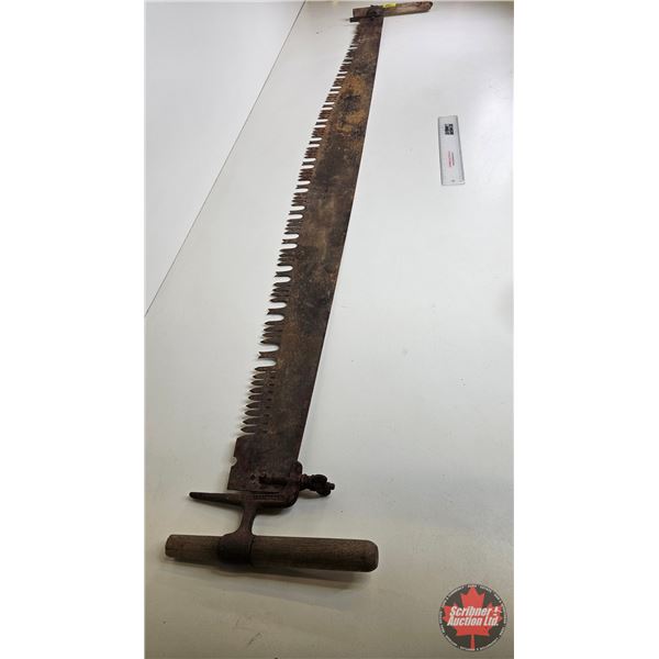 Two-Man Crosscut Saw with Wooden Handles (6ft L)