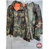 Image 1 : 2 Camo Hunting Jackets c/w Camo Cap & Mesh Face Veil (Used)