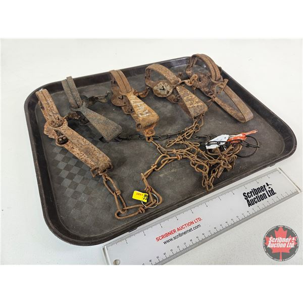 (5) No. 1 Long Spring Traps