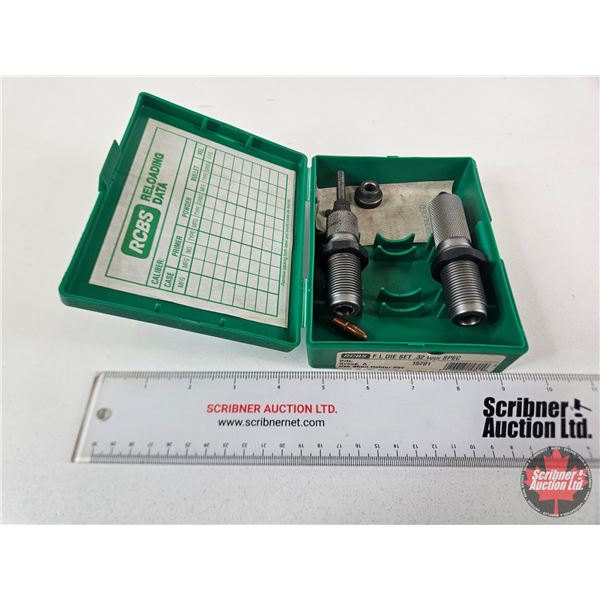 RCBS .32 Winchester Special Full-Length Die Set #15701 c/w Case