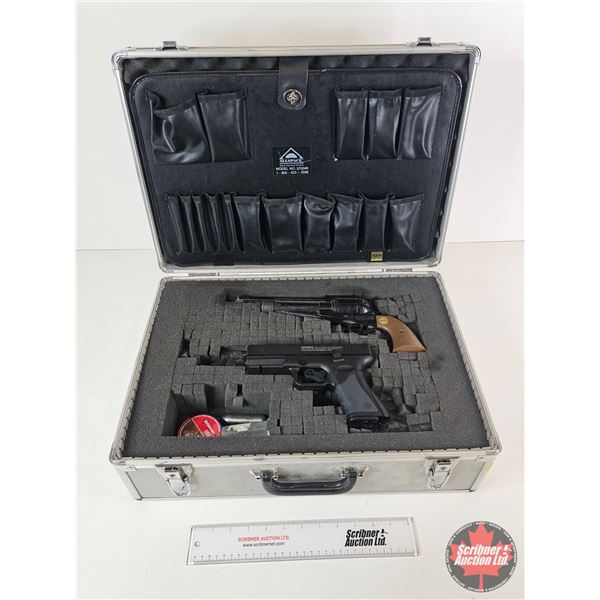 2 Crosman Air Pistols : T4 & Model 1861 Shiloh c/w Case : No PAL Required