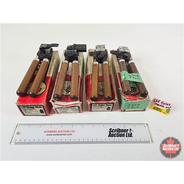 4 Lee Bullet Moulds : .358 : .578 Minie : .457 Round Ball