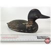 Image 4 : Wooden Duck Decoy : Working Bluebill Drake (Consignor Tag: c.1930)
