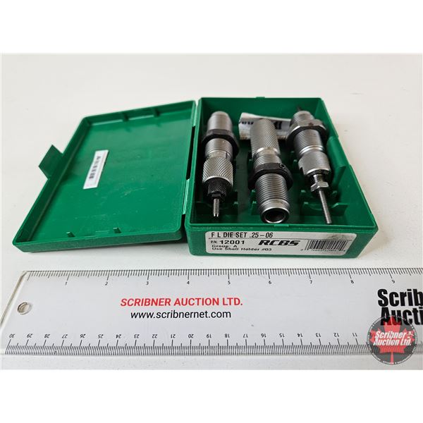 RCBS .25-06 Full Length Die Set #12001 c/w Case